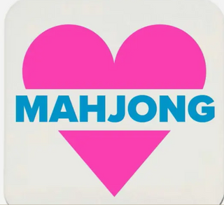 “Heart Mahjong" Coasters