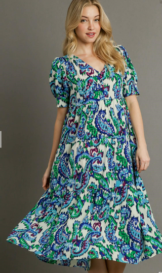 Sophie Paisley Print Midi Dress