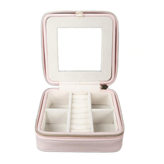 Leah Travel Jewelry Case Pale Pink