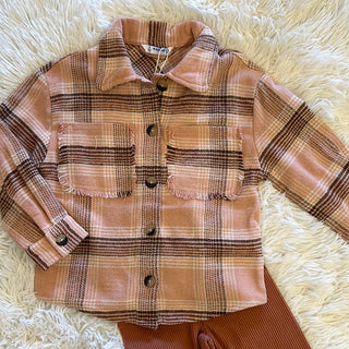 Pink Checked L/S Shirt