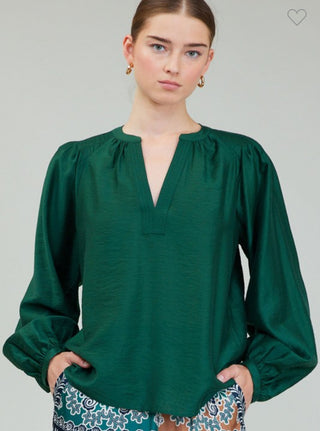 Pleated Shoulder Blouse