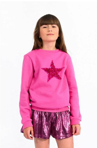 Girls Knitted Star Sweatshirt