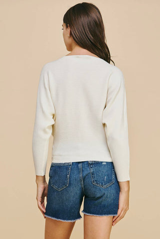 Dolman Sleeves Sweater - Ivory