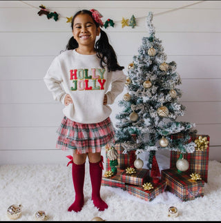 Childrens Holly Jolly Patch Christmas Sweatshirt