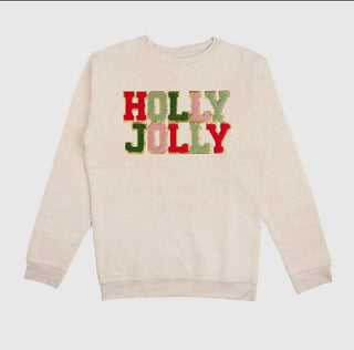 Adult Holly Jolly Patch Sweatshirt