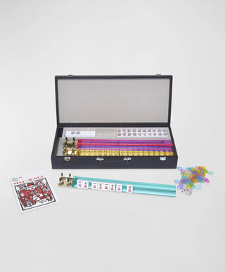 Onyx Mahjong Set Brouk & Co. Pink Faux Leather Mahjong Set