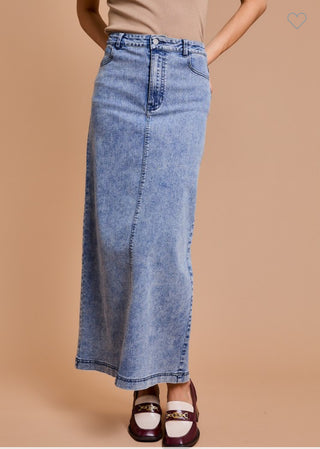 Long Denim Skirt