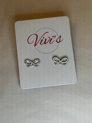 Petite Rhinestone Bow Earring