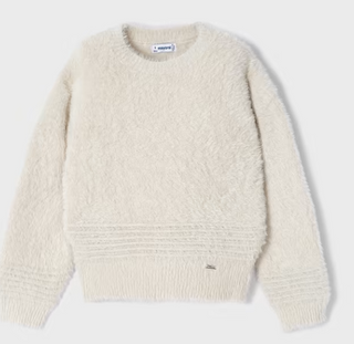 Faux fur knit sweater