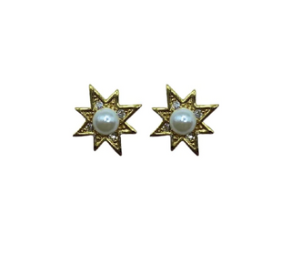 Abstract Pearl Stud
