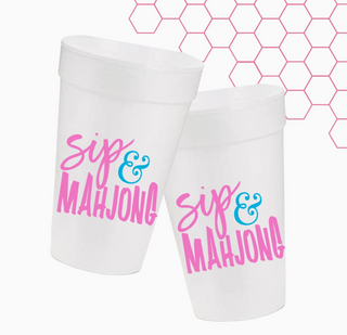 Sip Mahjong Foam Cups 16 oz Cups