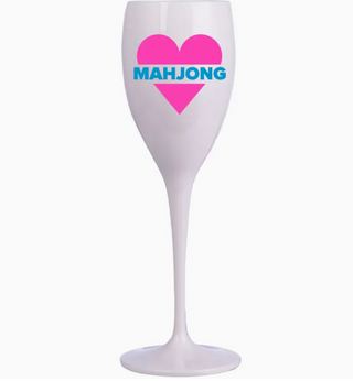 Heart Mahjong Champagne Flutes