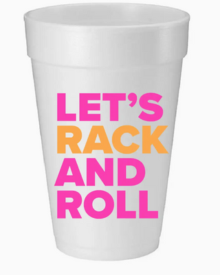 "Let's Rack and Roll"Mahjong Foam Cups