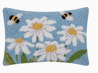 Daisies & Bees Hook Pillow