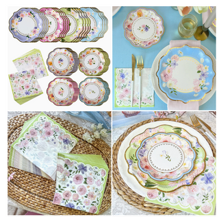 Tea Time Party 78 Piece Party Tableware Set