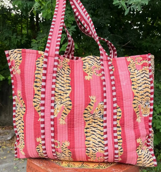 Quilted Tiger Tote