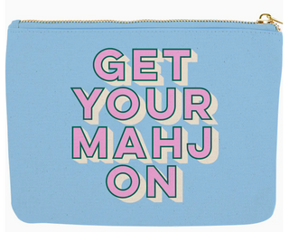 Mahjong Zipper Canvas Pouch | Get Your Mahj On