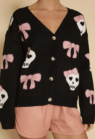 Bows and Skelly Cardigan