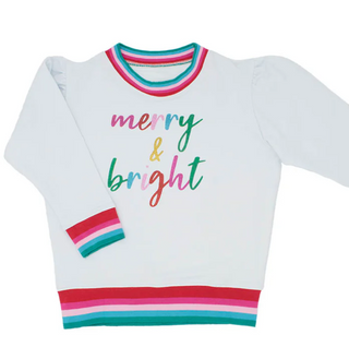 Merry and Bright girls sweatshirt