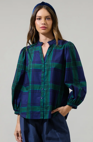 Harrisville Plaid Ima Button Up Top