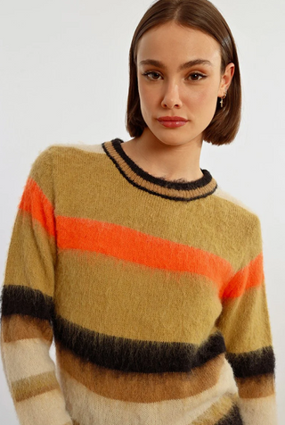 Orange Stripe Sweater