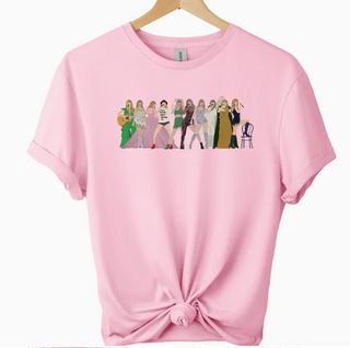 Taylor's Eras Pink T-Shirt Swiftie Tee