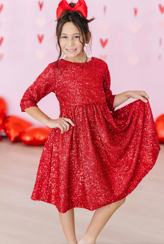 Red Sequin Dress