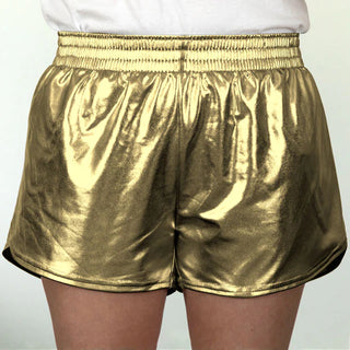 Steph Shorts in Metallic Gold