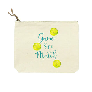 Tennis Game Sip Match Cosmetic Bag
