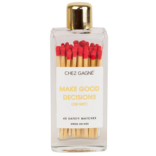 Make Good Decisions - Glass Bottle Matches