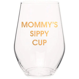 Mommy's Sippy Cup - Gold Foil Stemless Wine Glass