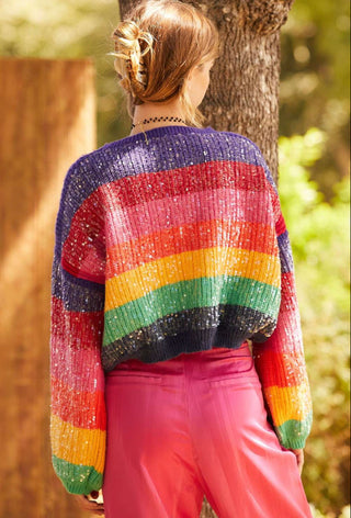 Rainbow Sequin Sweater