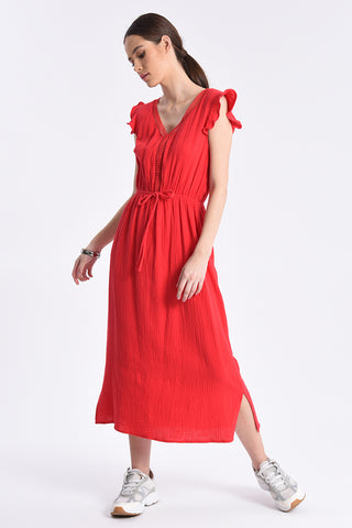 Red Woven Madi Dress