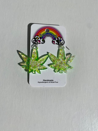 Marijuana Leaf Earring