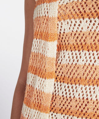 Crochet Knit Sleeveless Cardigan