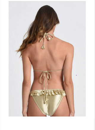 Ruffle Golden Bikini Bottom