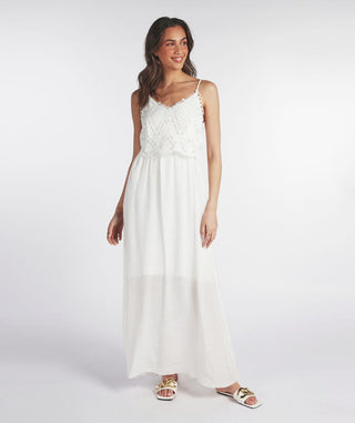 White Lace Toppart Dress