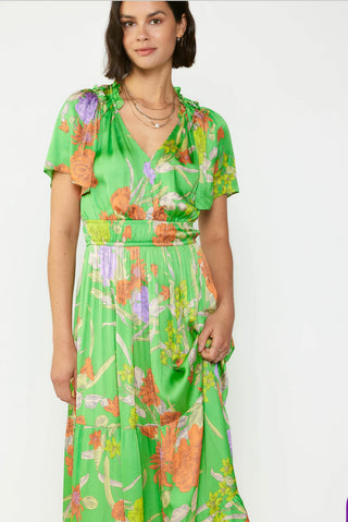 Floral Pattern Maxi Dress